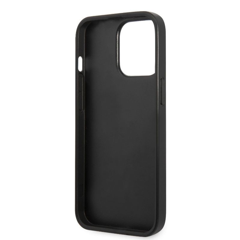 Husa pentru iPhone 13 Pro KARL LAGERFELD KLHSPIXIIIPN, Saffiano Plaque, Negru