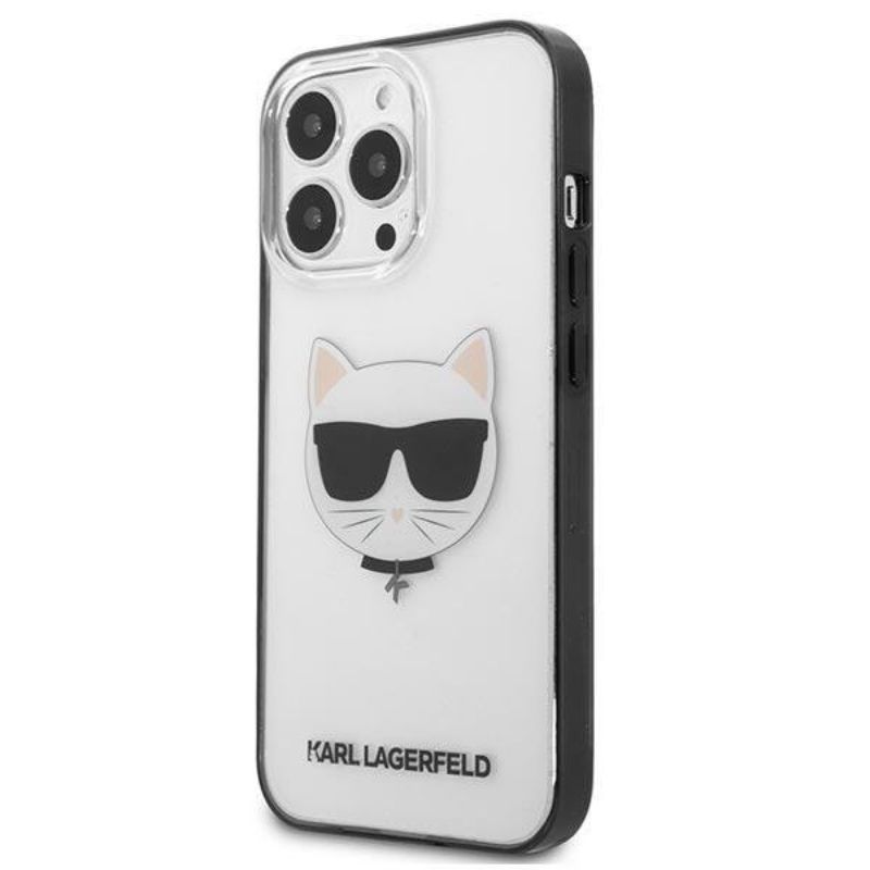 Husa pentru iPhone 13 / 13 Pro KARL LAGERFELD KLHCP13LHCHCK, Ikonik Choupette, Transparent