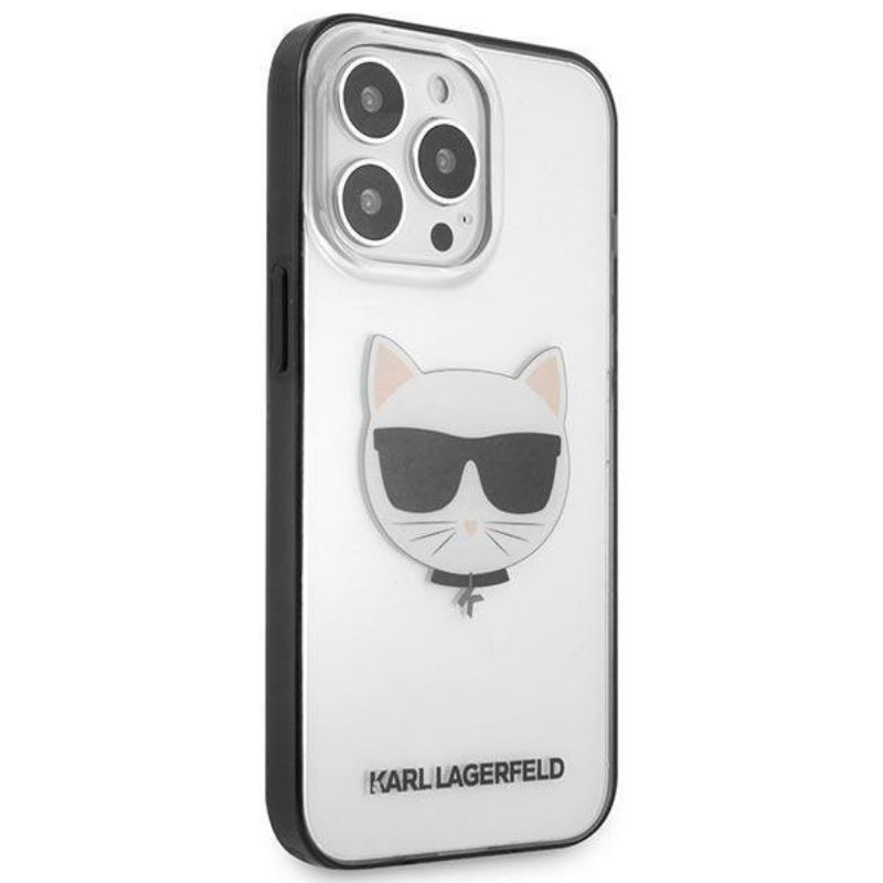 Husa pentru iPhone 13 / 13 Pro KARL LAGERFELD KLHCP13LHCHCK, Ikonik Choupette, Transparent