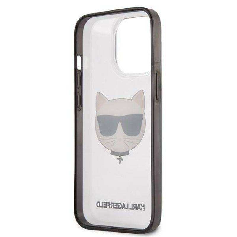 Husa pentru iPhone 13 / 13 Pro KARL LAGERFELD KLHCP13LHCHCK, Ikonik Choupette, Transparent