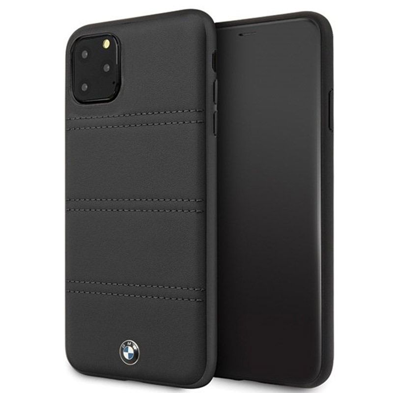 Husa iPhone 11 Pro Max BMW Signature Horizontal Lines BMHCN65PELBK, negru