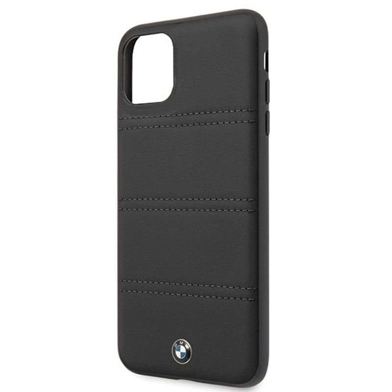 Husa iPhone 11 Pro Max BMW Signature Horizontal Lines BMHCN65PELBK, negru