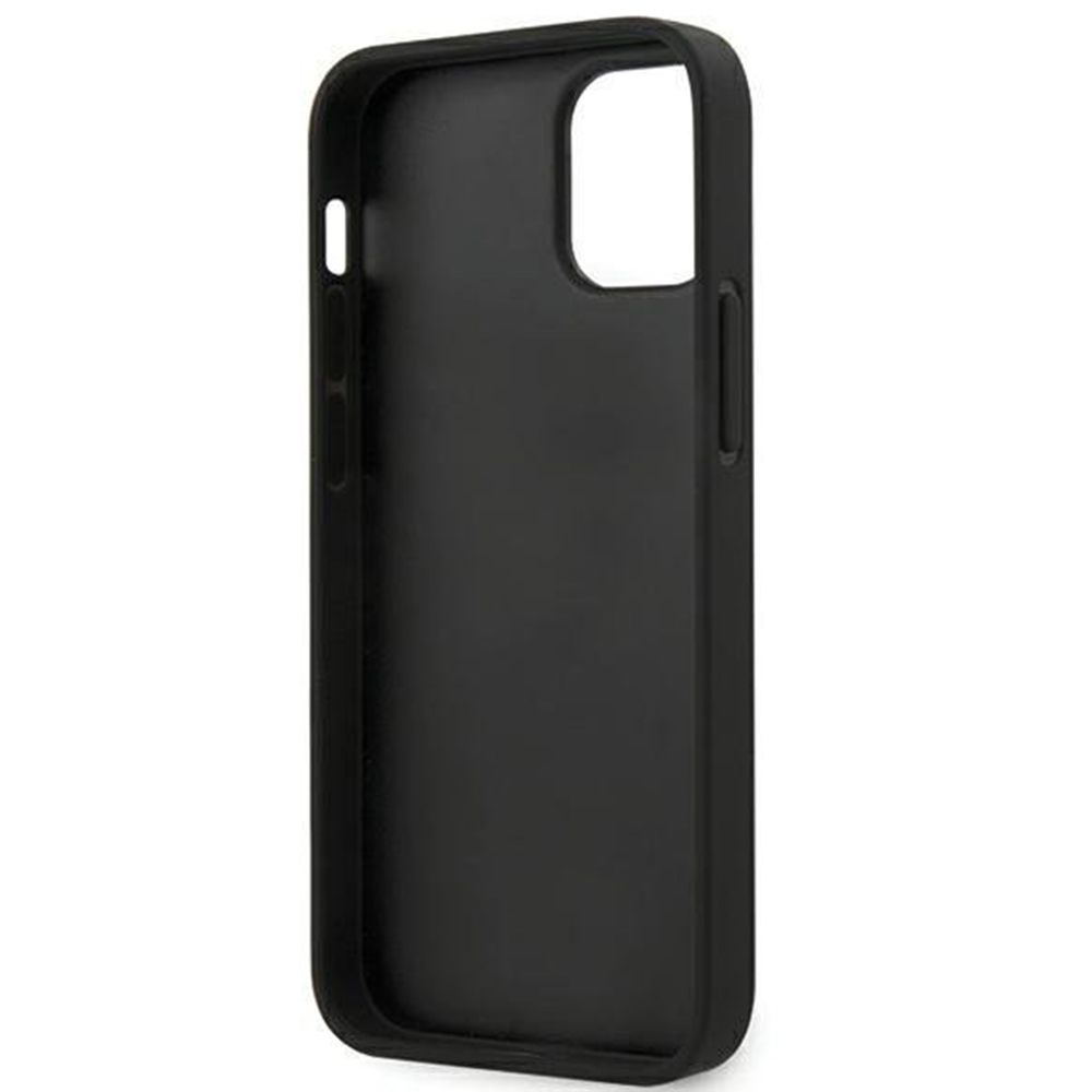 Husa iPhone 12 Mini BMW Smooth PU BMHCP12SMHOLBK, negru