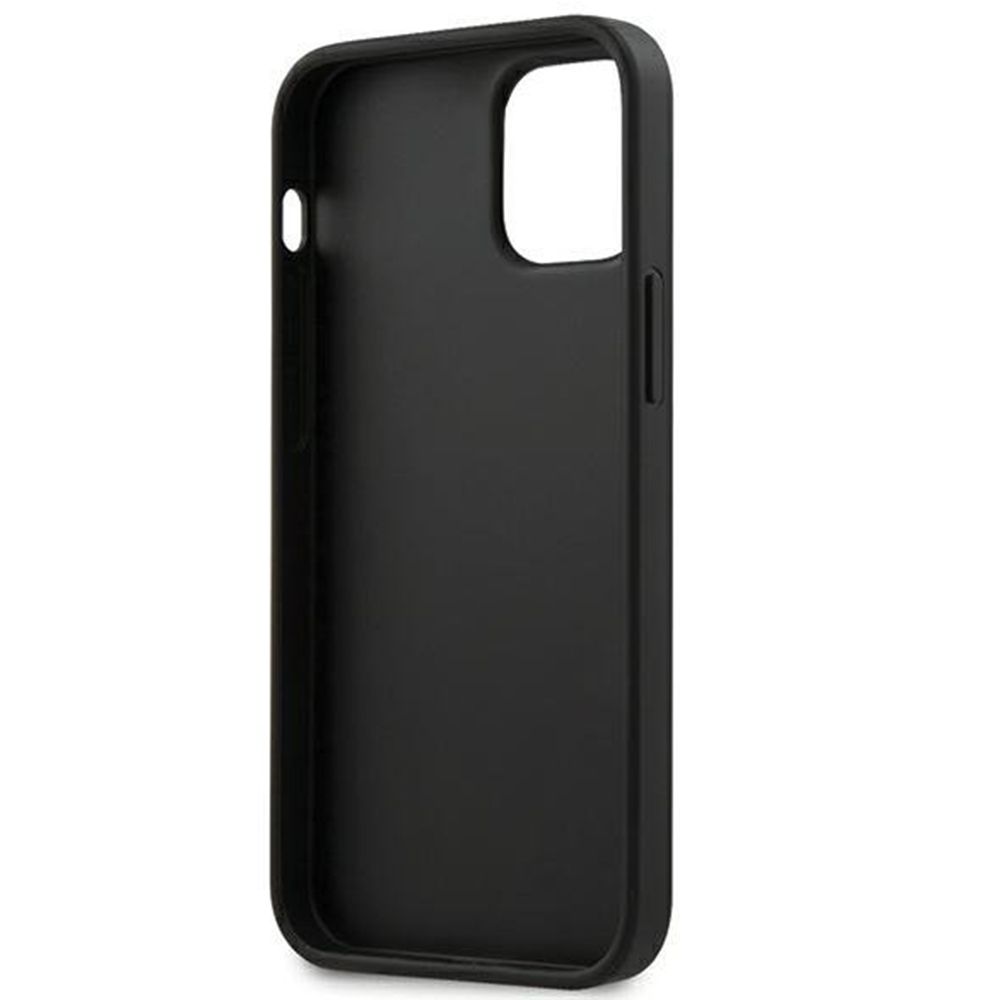 Husa iPhone 12 Mini BMW PU Carbon BMHCP12SCABBK, negru