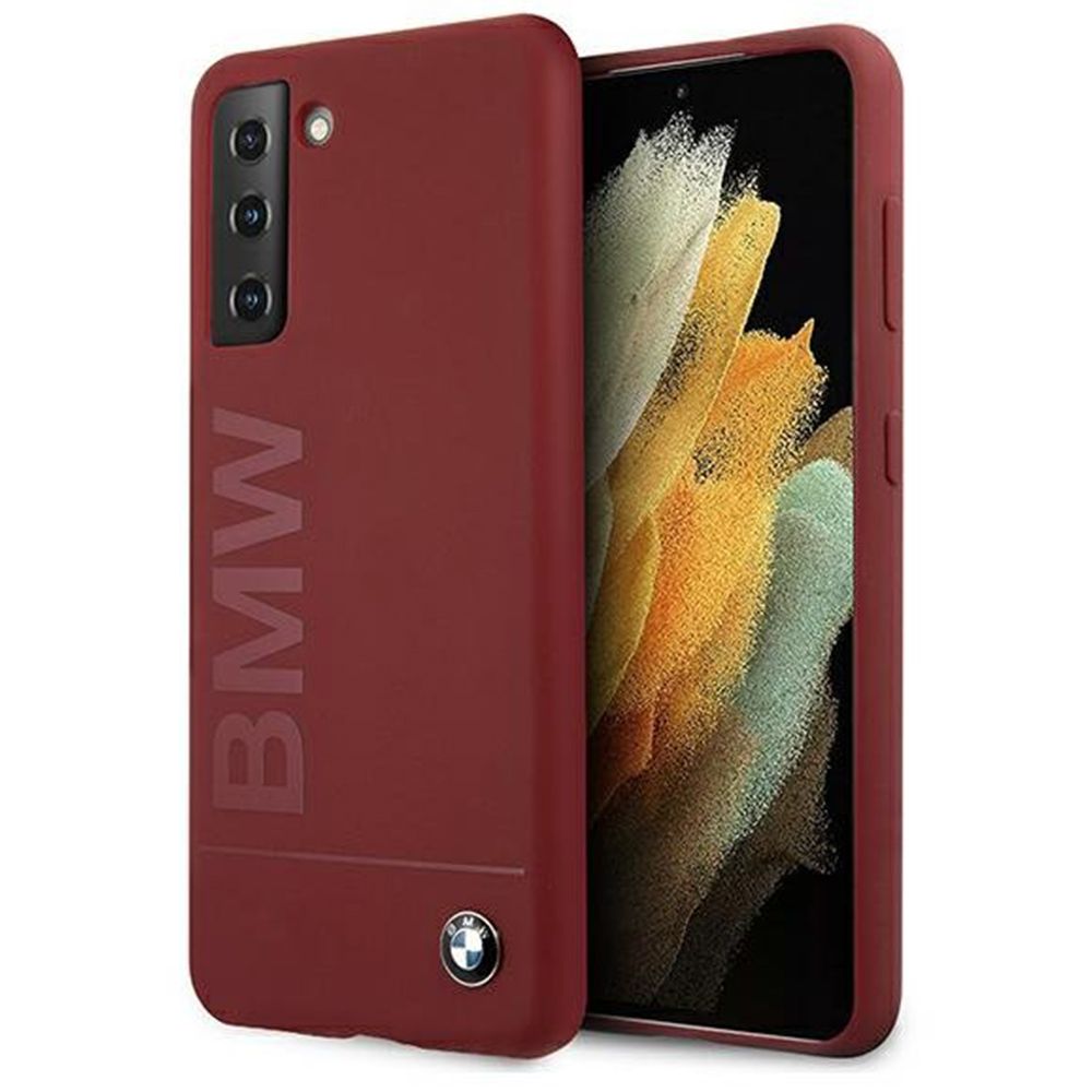 Husa Samsung Galaxy S21 G991 BMW Silicone Signature Logo BMHCS21SSLBLRE, rosu