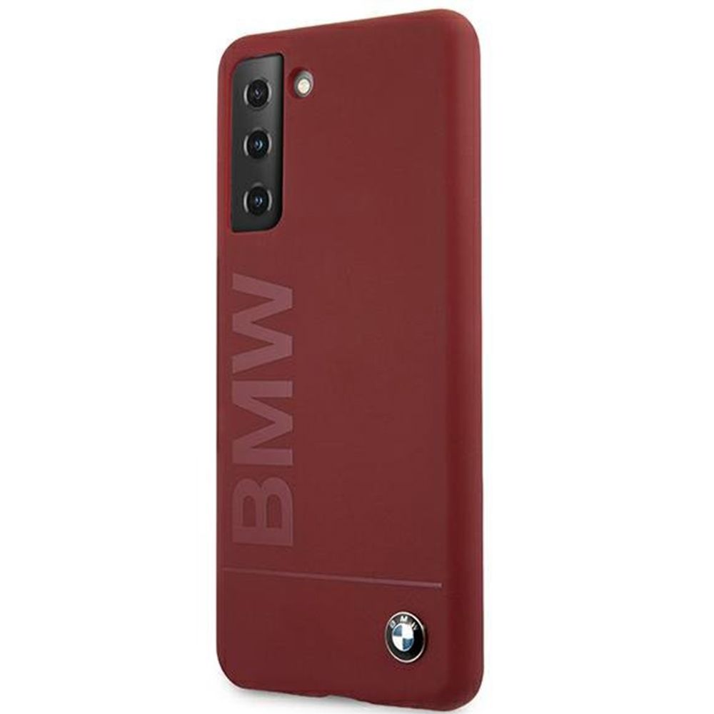 Husa Samsung Galaxy S21 G991 BMW Silicone Signature Logo BMHCS21SSLBLRE, rosu
