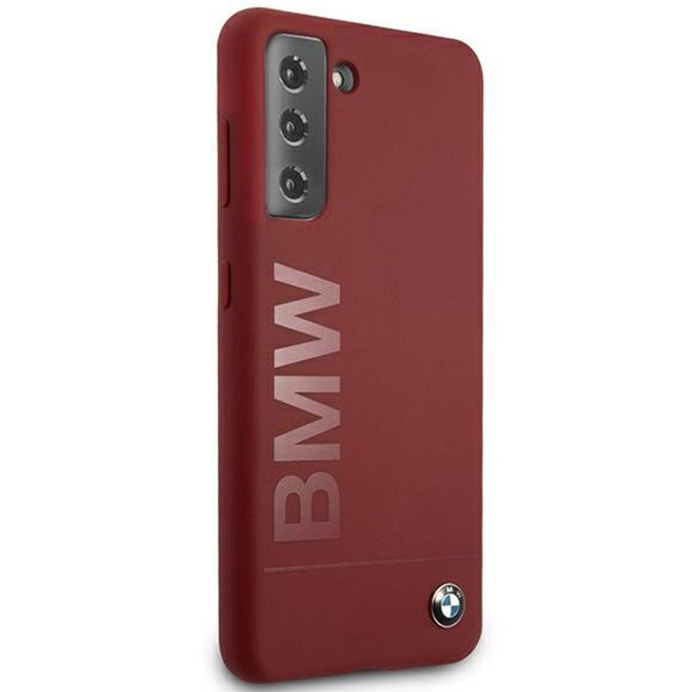 Husa Samsung Galaxy S21 G991 BMW Silicone Signature Logo BMHCS21SSLBLRE, rosu