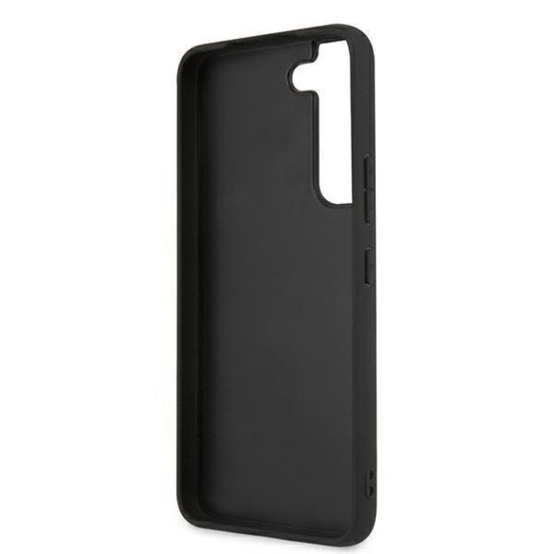 Husa pentru Samsung Galaxy S22 Plus KARL LAGERFELD KLHCS22MSAKHSL, Saffiano Ikonik Karls Head, Argintiu