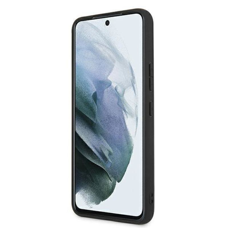Husa pentru Samsung Galaxy S22 Plus KARL LAGERFELD KLHCS22MSAKHSL, Saffiano Ikonik Karls Head, Argintiu