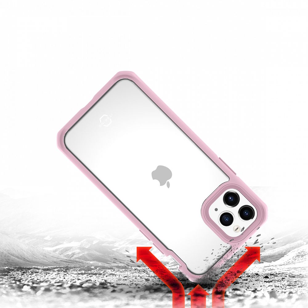 Husa pentru iPhone 11 Pro IT SKINS APXE-HYBSO-PKTR, Hybrid Solid Pink and Transparent, antisoc, roz