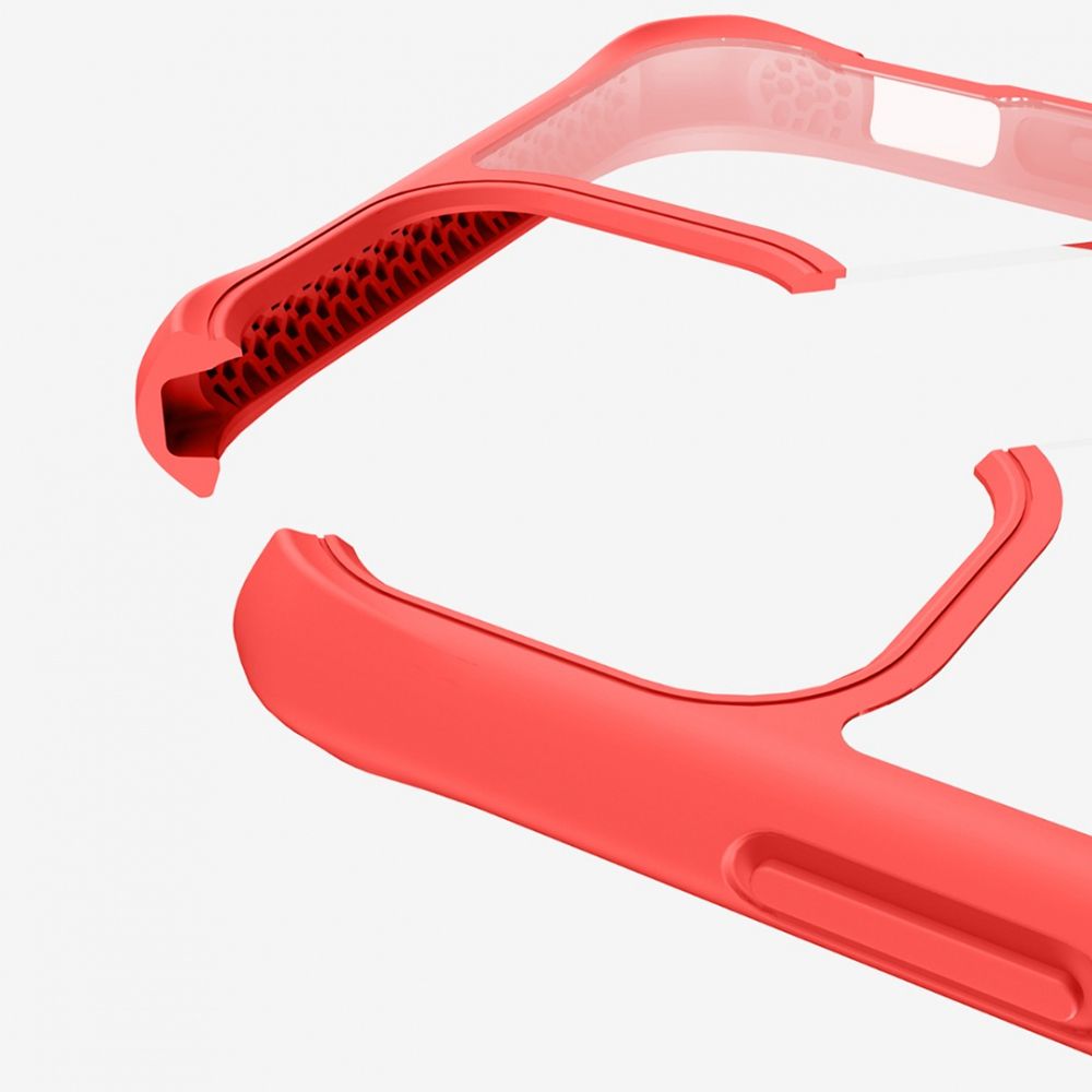 Husa pentru iPhone 11 Pro IT SKINS APXE-HYBSO-PCTR, Hybrid Solid Plain Coral and Transparent, antisoc, portocaliu