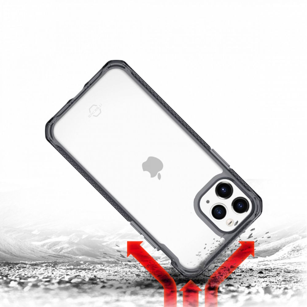 Husa pentru iPhone 11 Pro IT SKINS APXE-HBMKC-BKTR, Hybrid Clear Black and Transparent, antisoc, negru