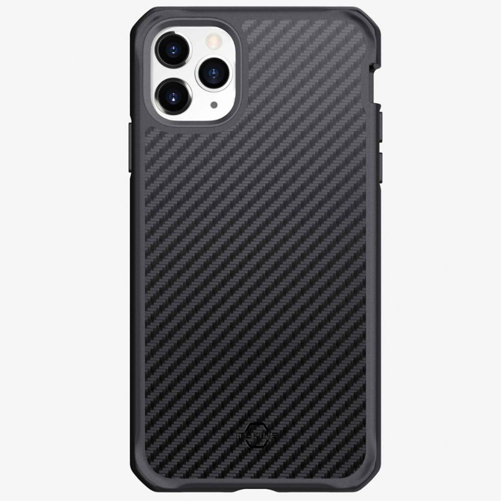 Husa pentru iPhone 11 Pro IT SKINS APXE-HYBFS-BLK1, Hybrid Carbon Black, antisoc, negru