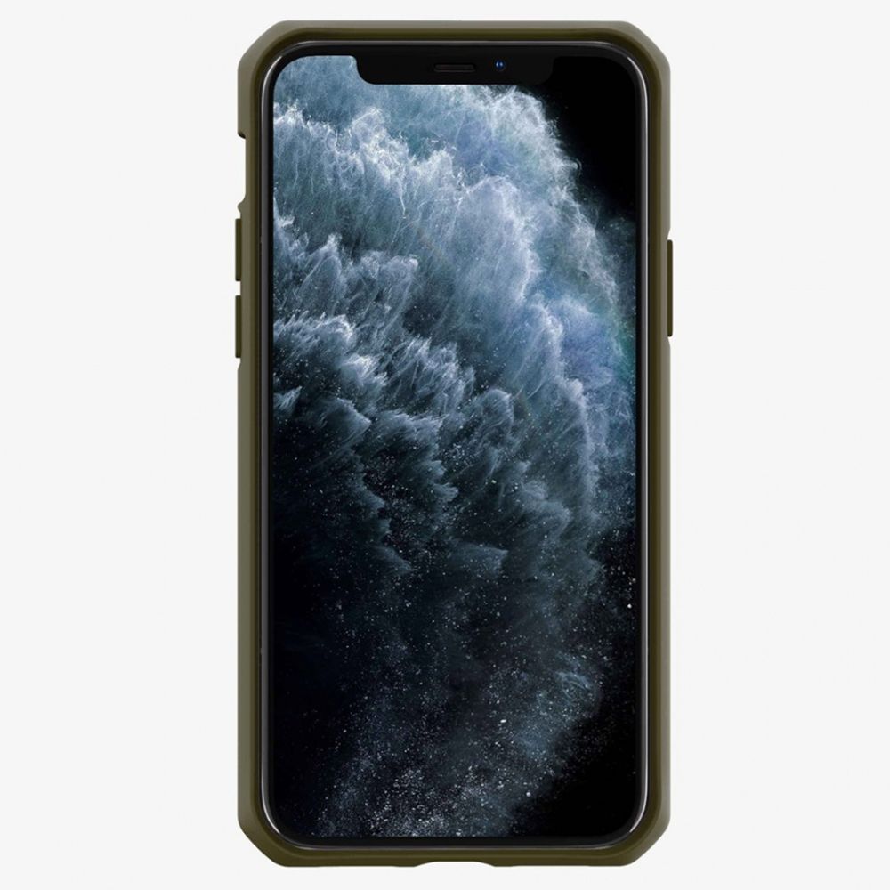 Husa pentru iPhone 11 Pro Max IT SKINS APXM-HYBSO-KATR, Hybrid Solid Kaki and Transparent, antisoc, kaki