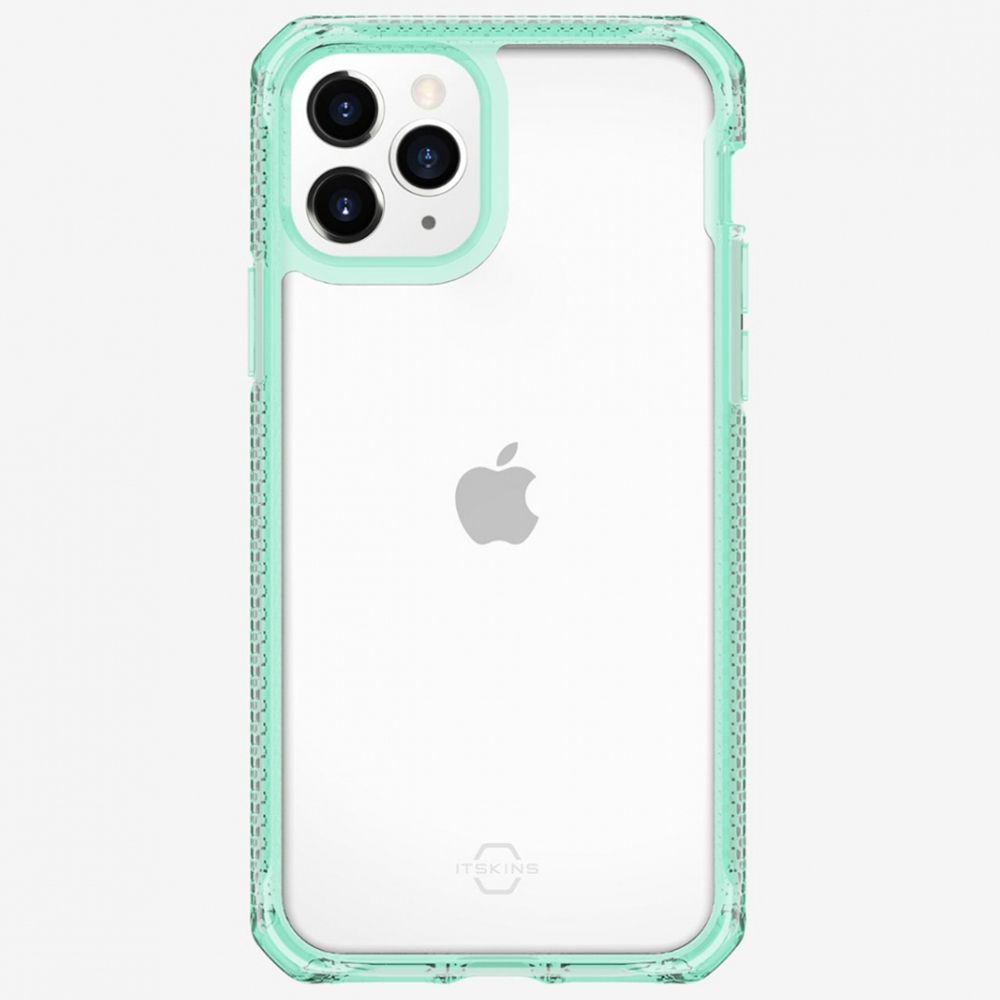 Husa pentru iPhone 11 Pro Max IT SKINS APXM-HBMKC-TGTR, Hybrid Clear Tiffany Green and Transparent, antisoc, antimicrobial, verde