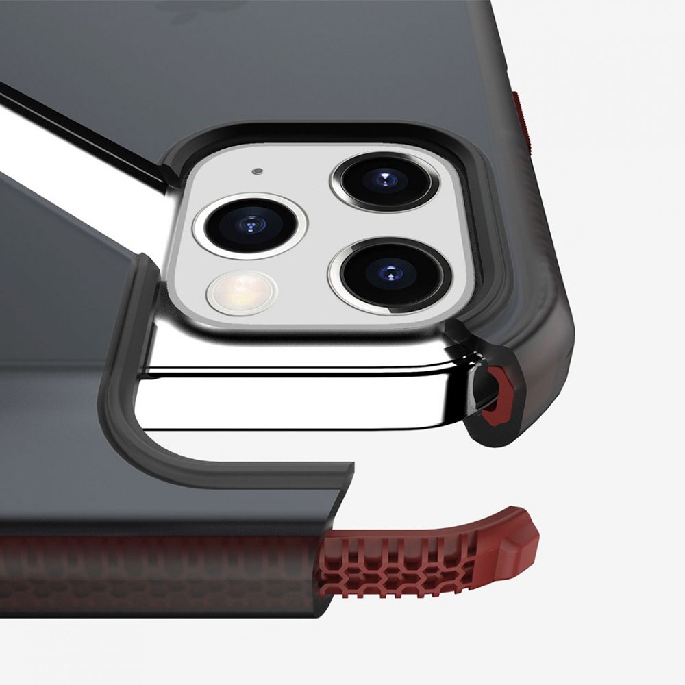 Husa pentru iPhone 12 / 12 Pro IT SKINS AP3P-SPRFR-RDBK, Supreme Frost Red and Black, negru/rosu
