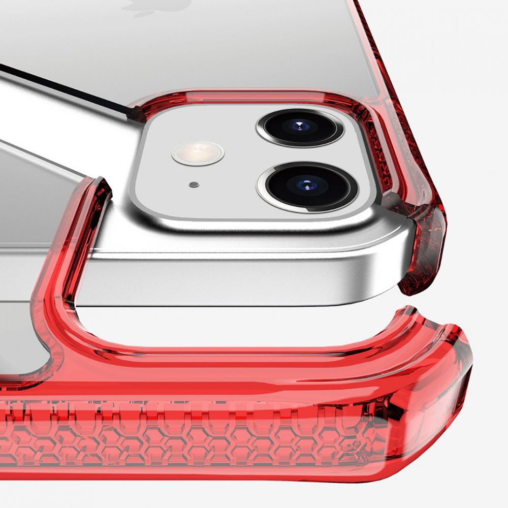 Husa pentru iPhone 12 Mini IT SKINS AP2G-HBMKC-RATR, Hybrid Clear Red and Transparent, rosu