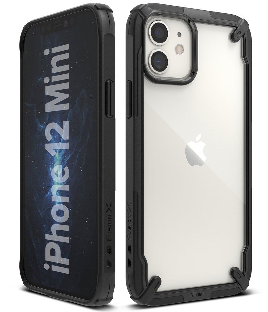 Husa Bumper iPhone 12 Mini RINGKE Fusion X FUAP0023, slim, gri