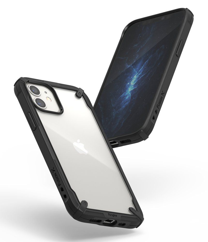 Husa Bumper iPhone 12 Mini RINGKE Fusion X FUAP0023, slim, gri
