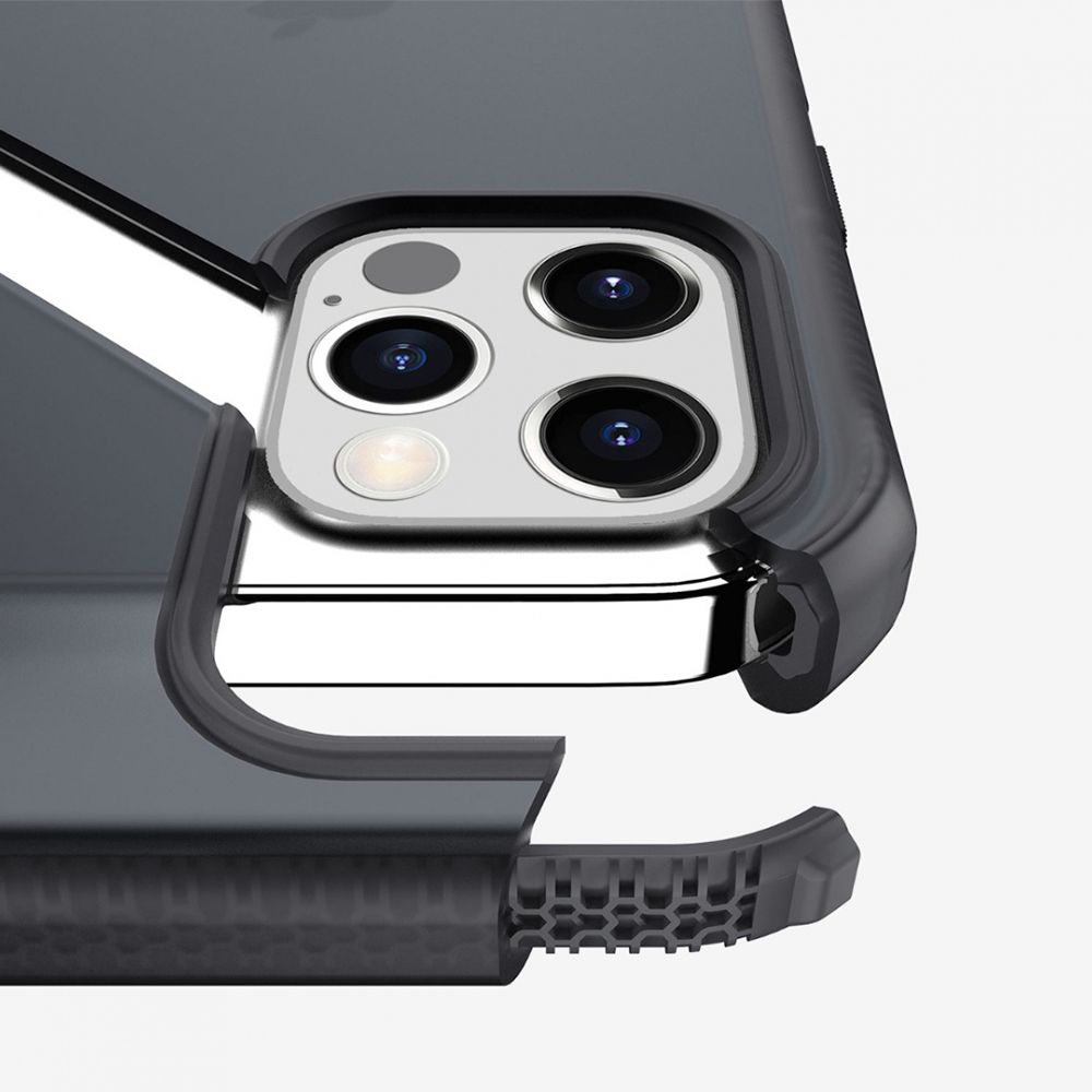 Husa pentru iPhone 12 Pro Max IT SKINS AP4P-SPRFR-GYBK, Supreme Frost Grey and Black, gri/negru