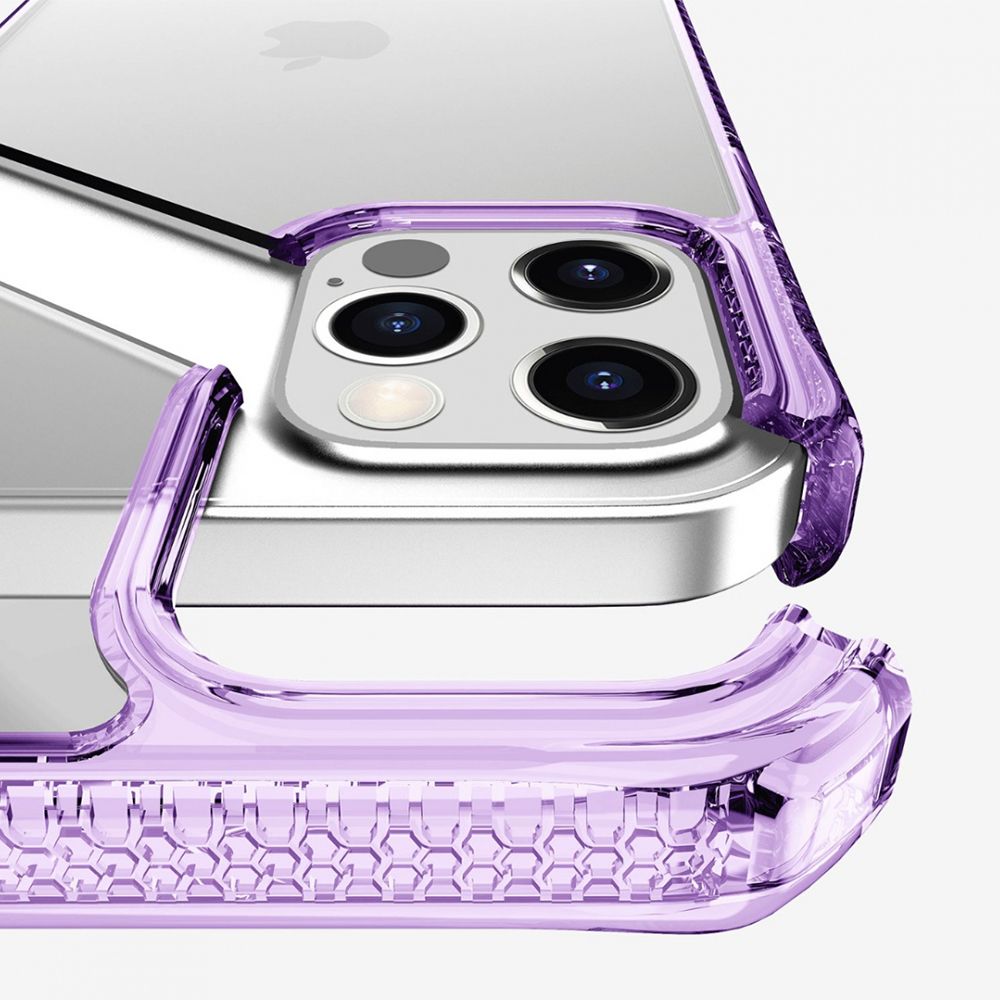 Husa pentru iPhone 12 Pro Max IT SKINS AP4P-HBMKC-LPTR, Hybrid Clear Light Purple and Transparent, mov