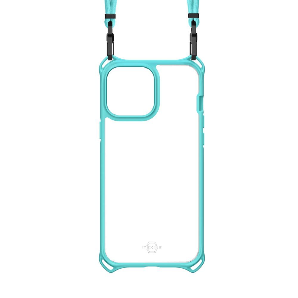 Husa pentru iPhone 13 Pro Max IT SKINS AP2M-HBVOG-LBTR, Hybrid Sling Light Blue and Transparent, albastru