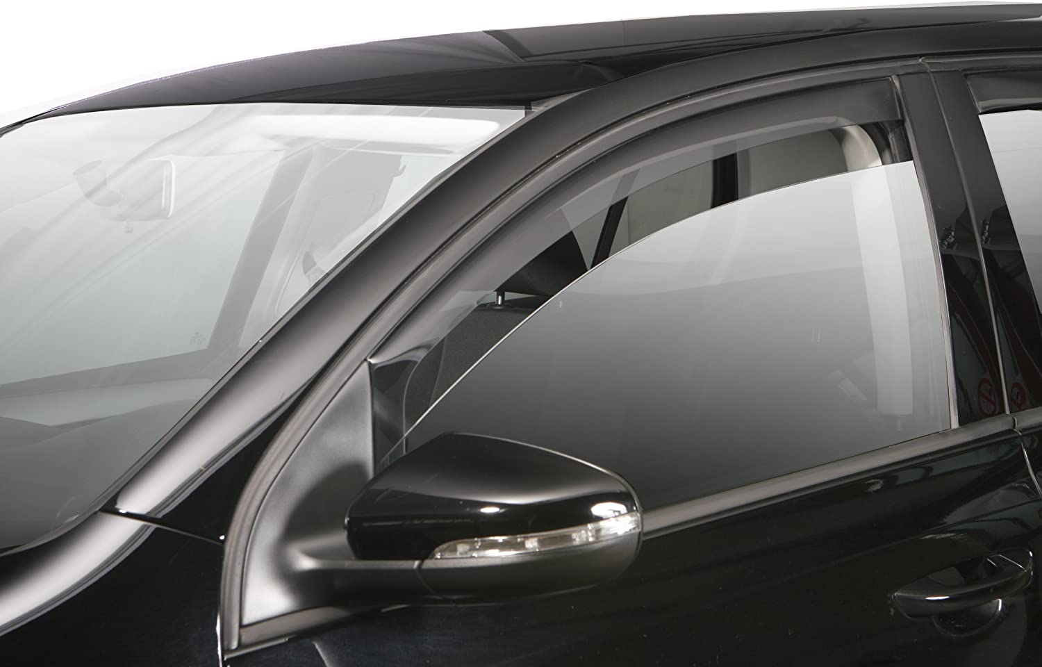 Set 2 deflectoare aer, paravanturi auto, fata, CLIMAIR CLI0033168, fumurii, pentru Volkswagen Polo, 4-5 usi, 2001-2009