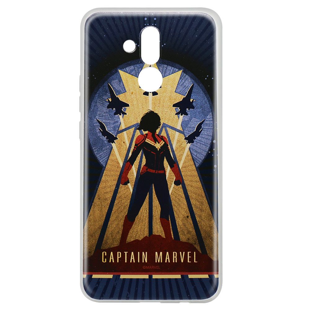Husa Huawei Mate 20 Lite MARVEL Silicon Captain Marvel 002 Navy Blue MPCCAPMV358, albastru