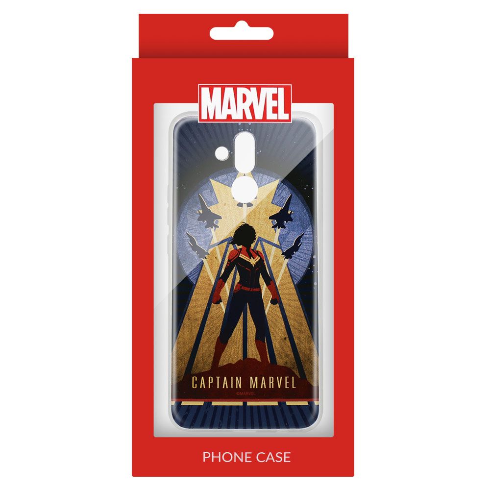 Husa Huawei Mate 20 Lite MARVEL Silicon Captain Marvel 002 Navy Blue MPCCAPMV358, albastru