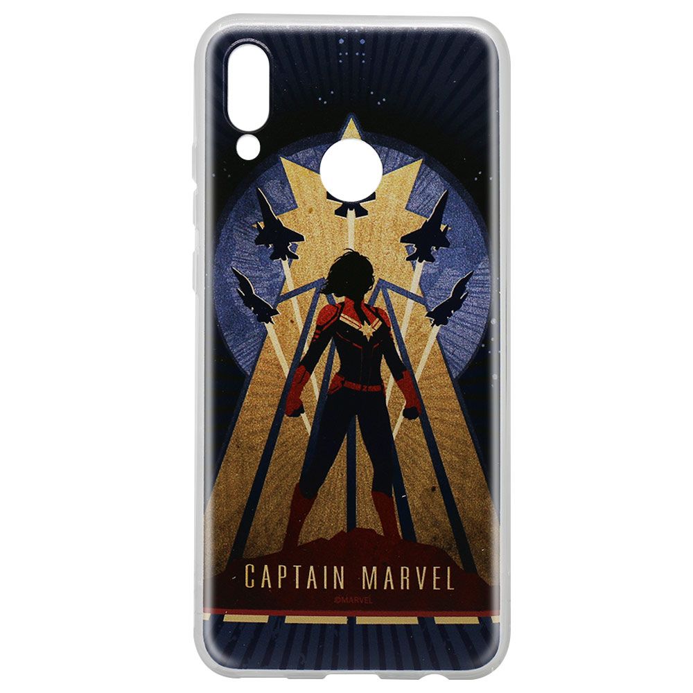 Husa Huawei P Smart (2019)/Honor 10 Lite MARVEL Silicon Captain Marvel 002 Navy Blue MPCCAPMV401, albastru
