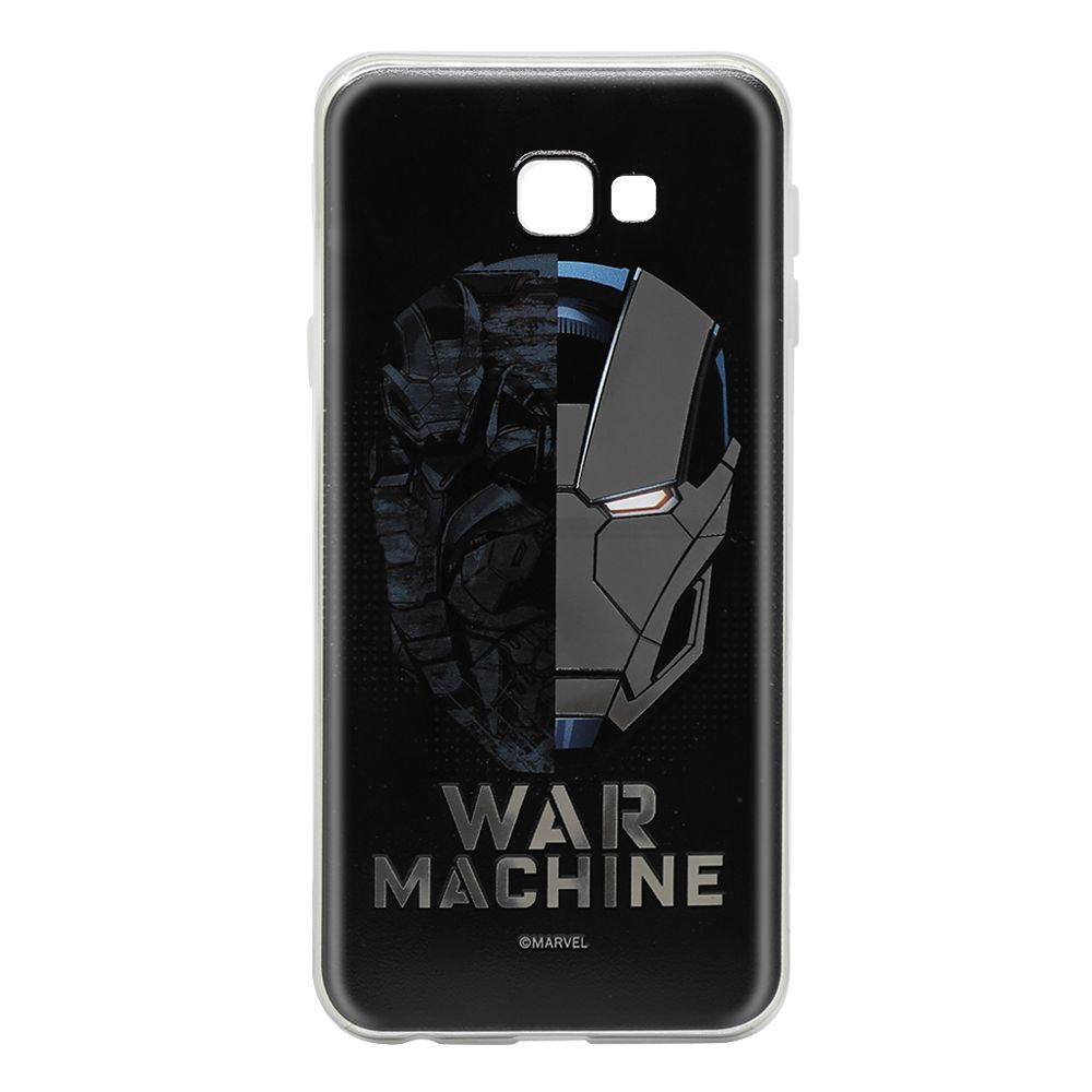 Husa Samsung Galaxy J4 Plus MARVEL Silicon War Machine 001 Silver MPCWARMACH097, negru