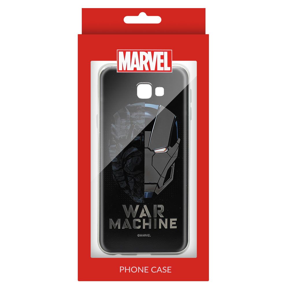 Husa Samsung Galaxy J4 Plus MARVEL Silicon War Machine 001 Silver MPCWARMACH097, negru