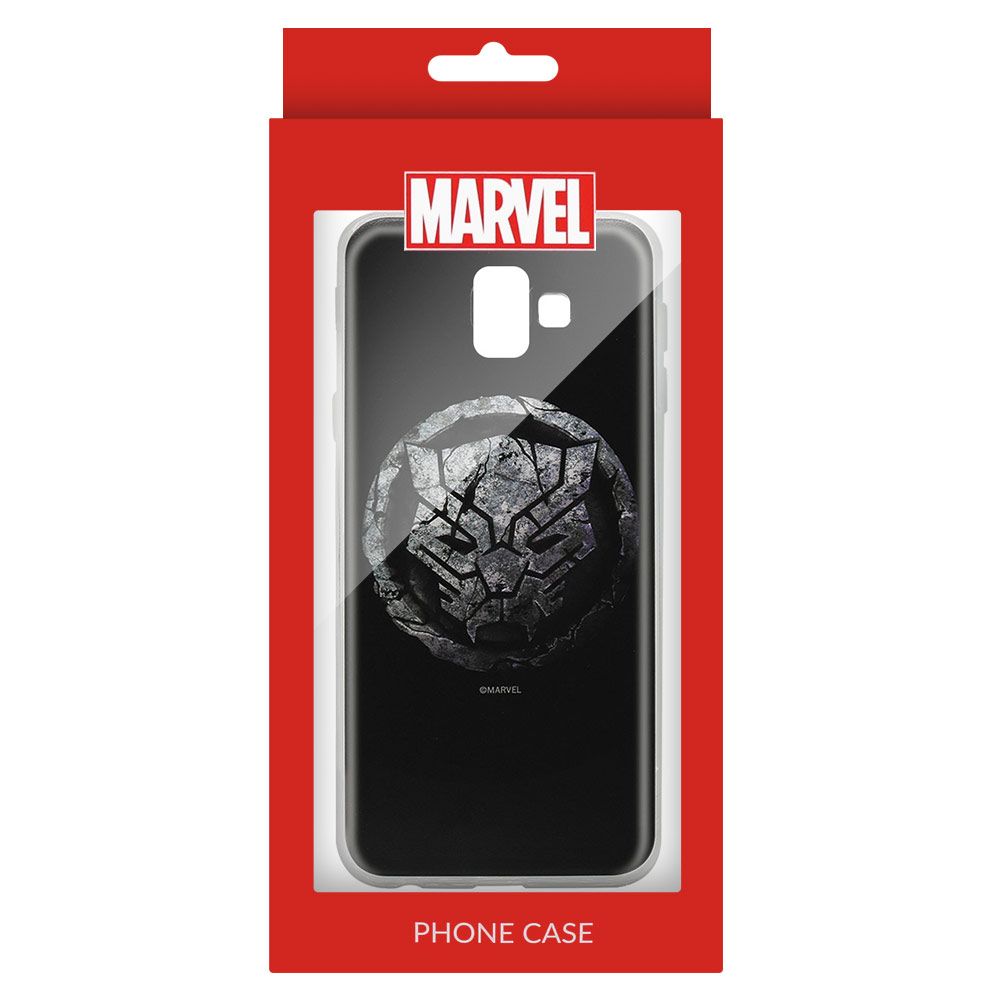 Husa Samsung Galaxy J6 Plus MARVEL Silicon Black Panther 013 Black MPCBPANT4005, negru