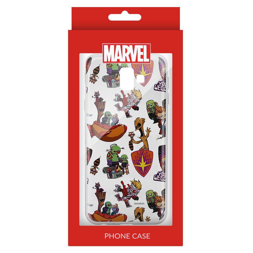 Husa Samsung Galaxy J6 Plus MARVEL Silicon Guardians of the Galaxy 007 Clear MPCGUARD3105, transparent