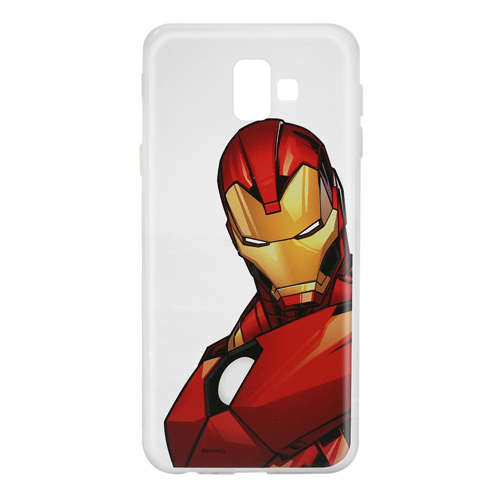 Husa Samsung Galaxy J6 Plus MARVEL Silicon Iron Man 005 Clear MPCIMAN1300, transparent