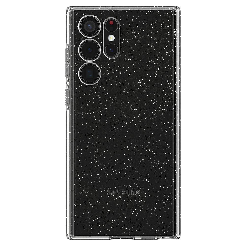 Husa Samsung Galaxy S22 Ultra SPIGEN Liquid Crystal Glitter Crystal ACS03913, transparent