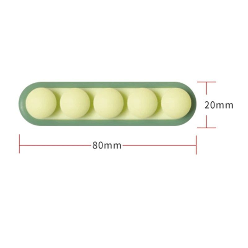 Organizator pentru cabluri OEM TST-CT002GR, CT002, silicon moale, autoadeziv, verde