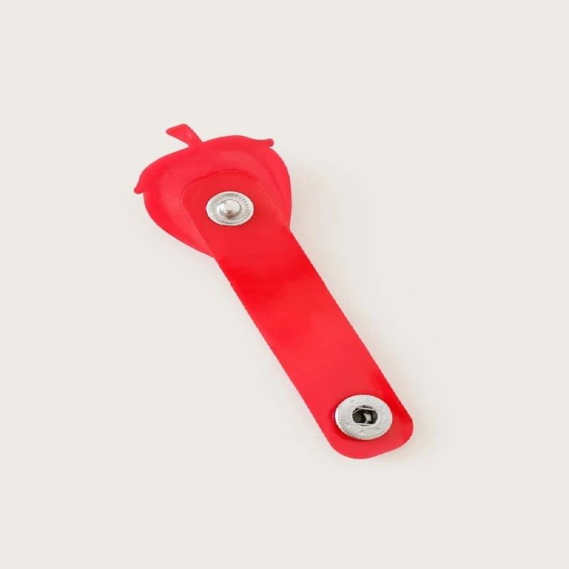 Organizator pentru cabluri OEM TST-CT001ST, model capsuna, cauciuc siliconic, rosu