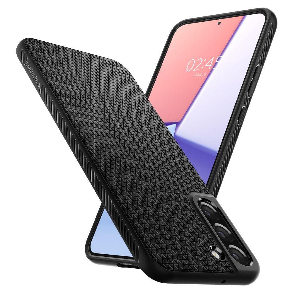 Husa Samsung Galaxy S22 SPIGEN Liquid Air Matte Black ACS03987, negru