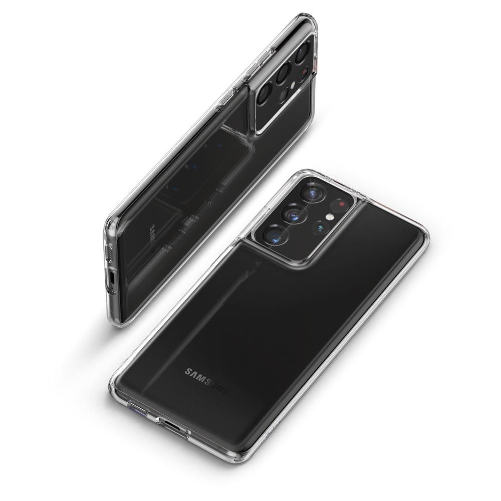 Husa Samsung Galaxy S21 Ultra SPIGEN Liquid Crystal Clear ACS02347, transparent