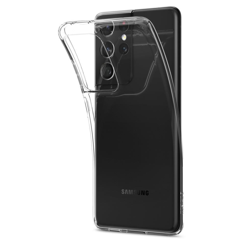 Husa Samsung Galaxy S21 Ultra SPIGEN Liquid Crystal Clear ACS02347, transparent