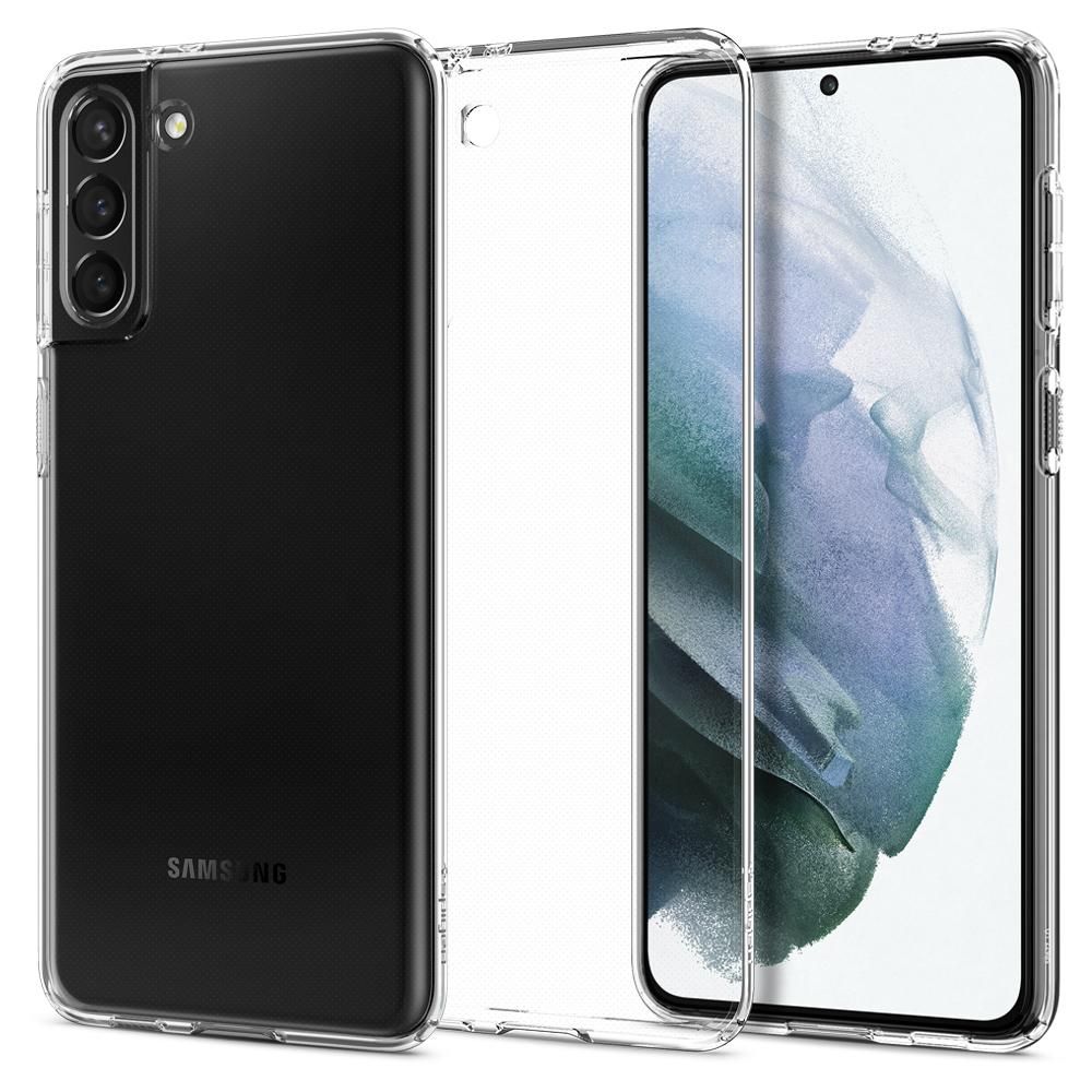Husa Samsung Galaxy S21 Ultra SPIGEN Liquid Crystal Clear ACS02347, transparent