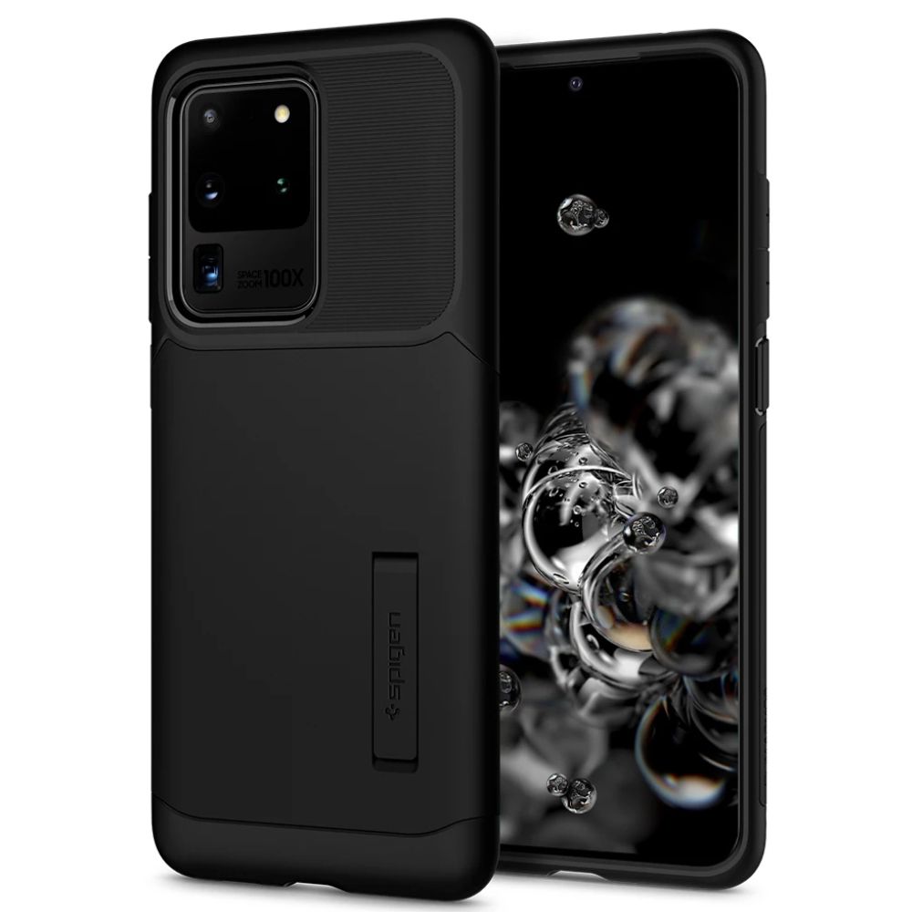 Husa Samsung Galaxy S20 Ultra SPIGEN Slim Armor Black ACS00636, negru