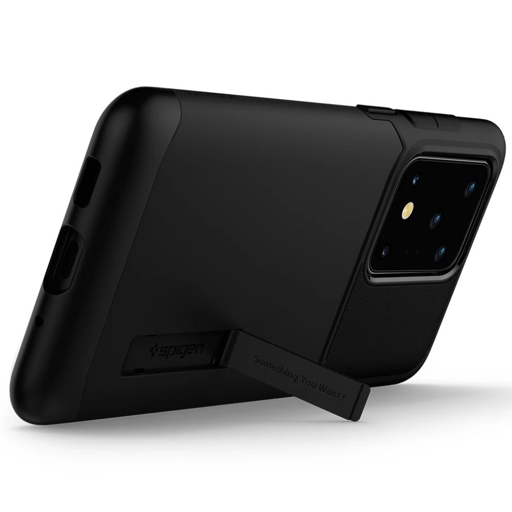 Husa Samsung Galaxy S20 Ultra SPIGEN Slim Armor Black ACS00636, negru