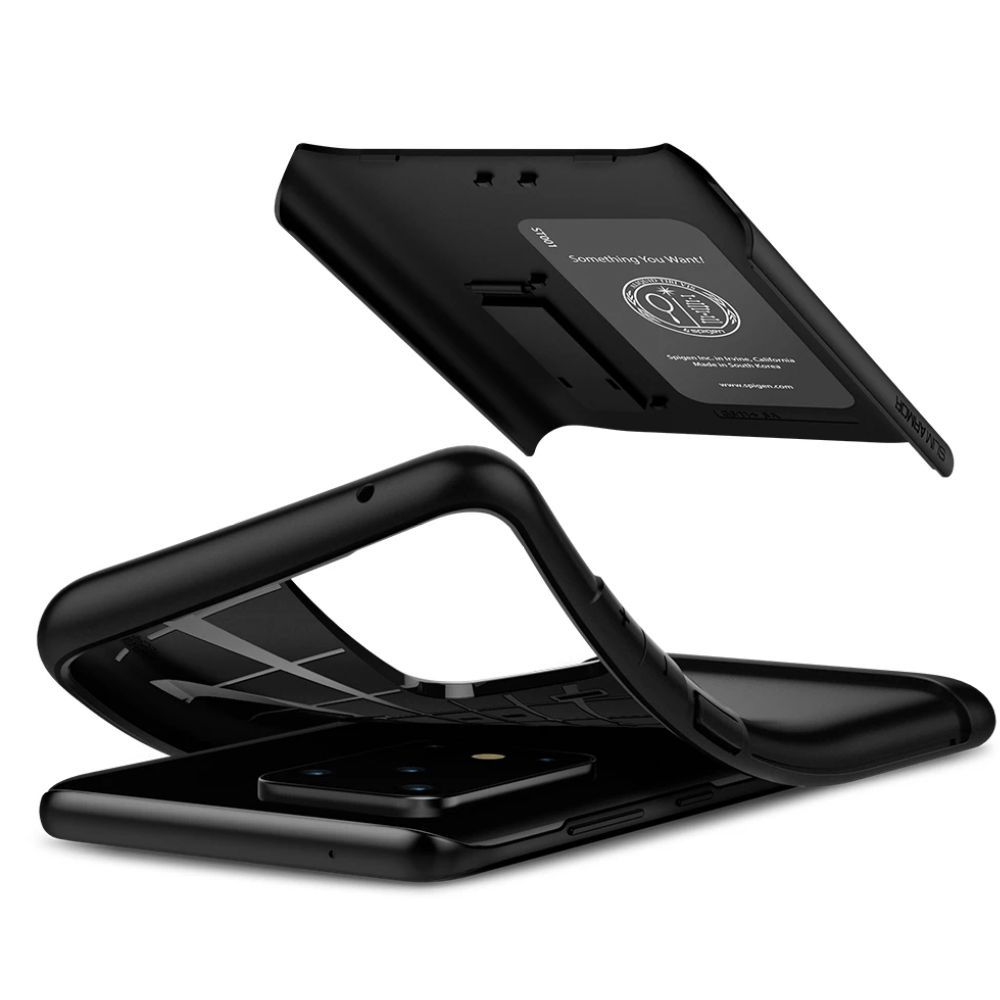 Husa Samsung Galaxy S20 Ultra SPIGEN Slim Armor Black ACS00636, negru