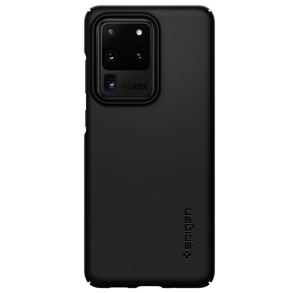 Husa Samsung Galaxy S20 Ultra SPIGEN Thin Fit Black ACS00708, negru
