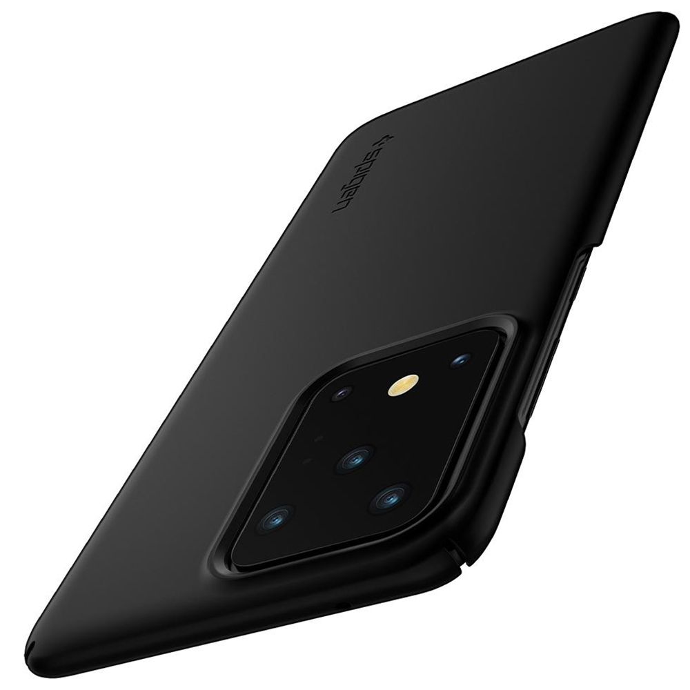 Husa Samsung Galaxy S20 Ultra SPIGEN Thin Fit Black ACS00708, negru