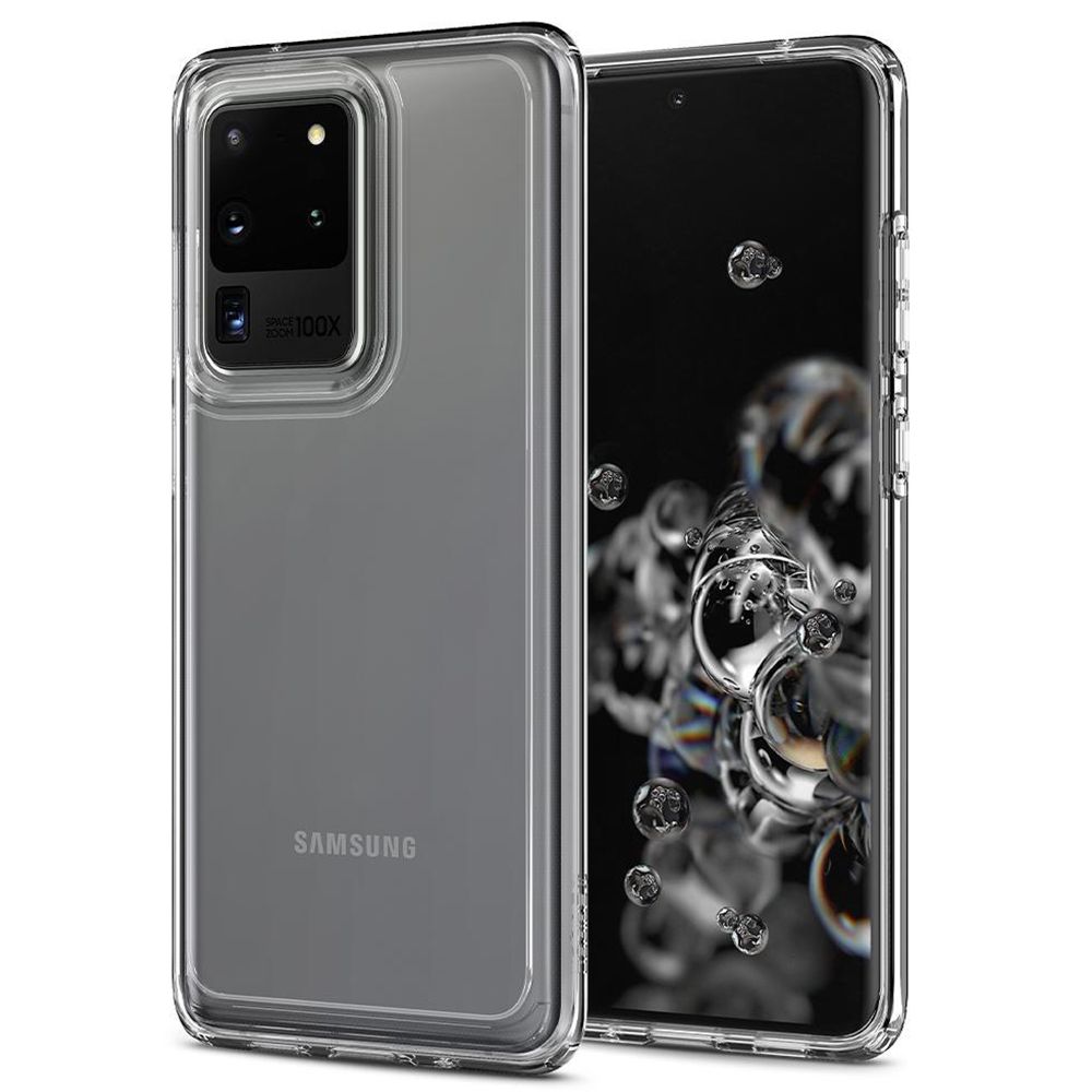 Husa Samsung Galaxy S20 Ultra SPIGEN Ultra Hybrid Crystal Clear ACS00713, transparent