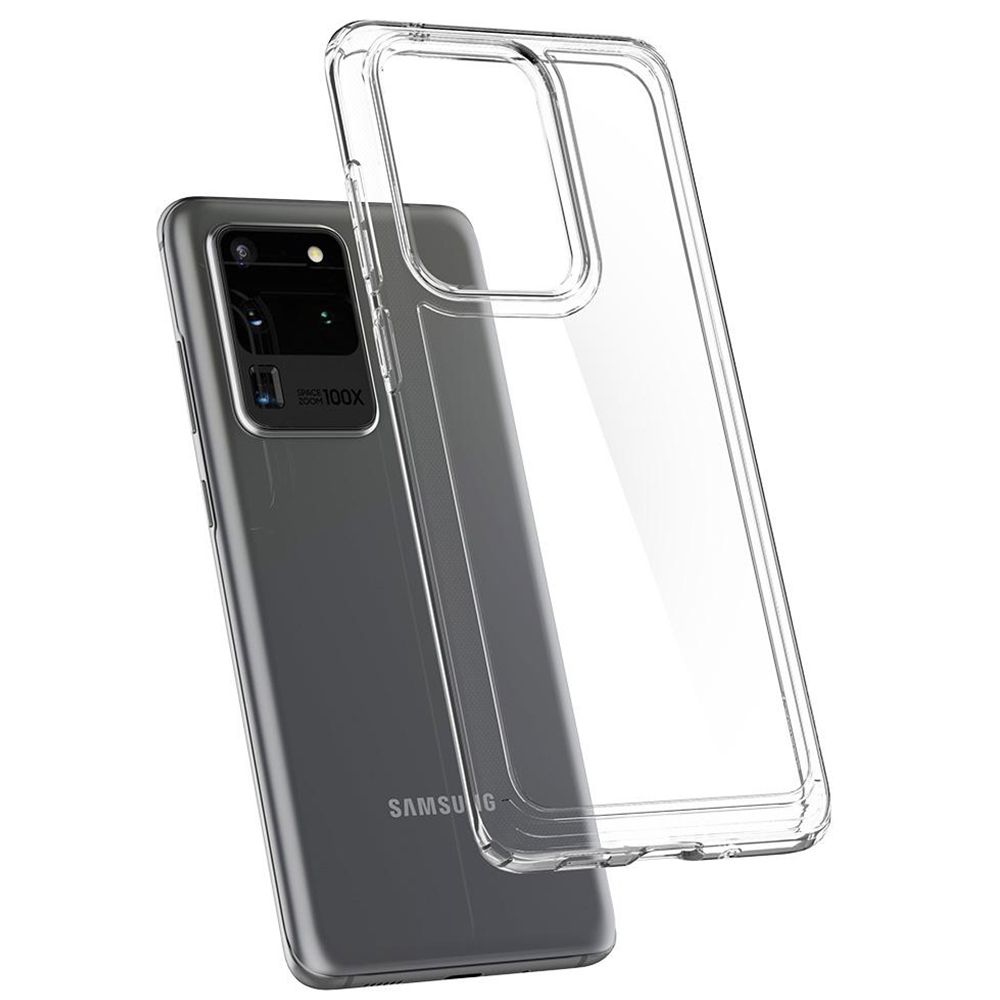 Husa Samsung Galaxy S20 Ultra SPIGEN Ultra Hybrid Crystal Clear ACS00713, transparent