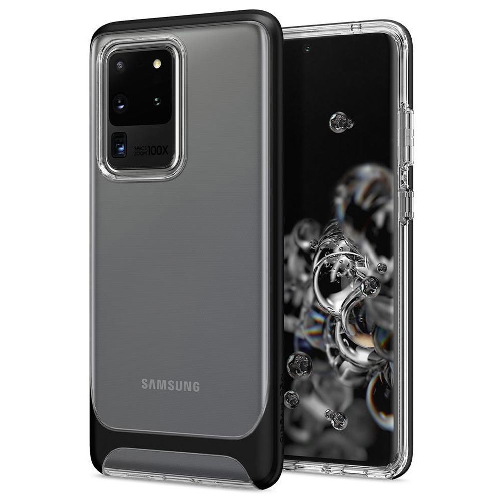 Husa Samsung Galaxy S20 Ultra SPIGEN Neo Hybrid CC Black ACS00720, negru